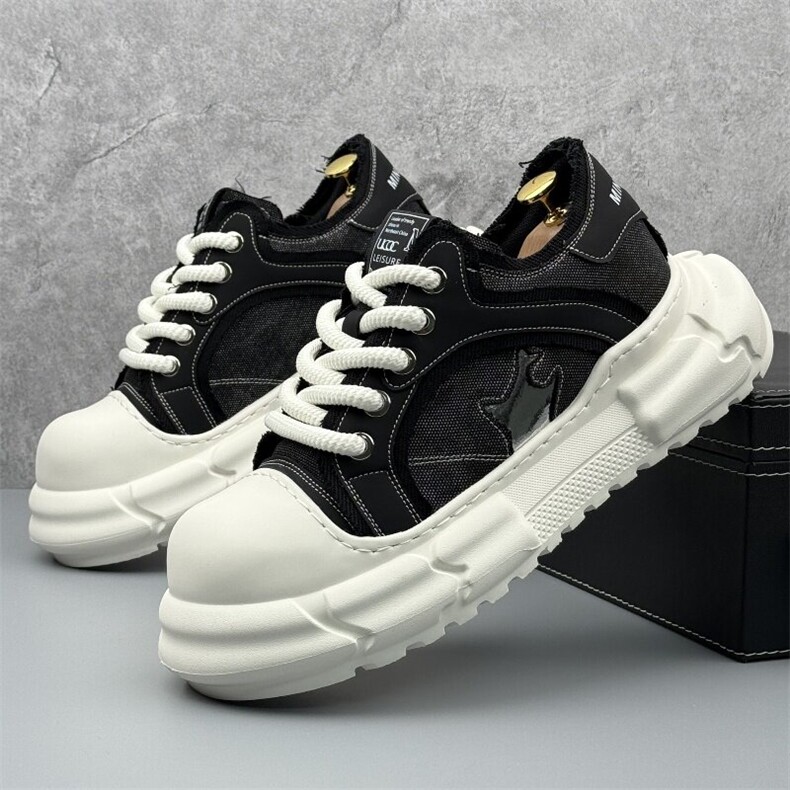 X4975-p285夏季新款厚底增高男板鞋时尚透气休闲鞋复古大头鞋男，男鞋休闲鞋，星座1407-3