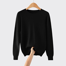 2025年秋季新款百搭男士圆领长袖针织衫，男装针织衫/毛衣，众美斯特