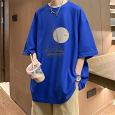 华夫格t恤男短袖男大码五分袖HT73409-P22，男装T恤，电商A040