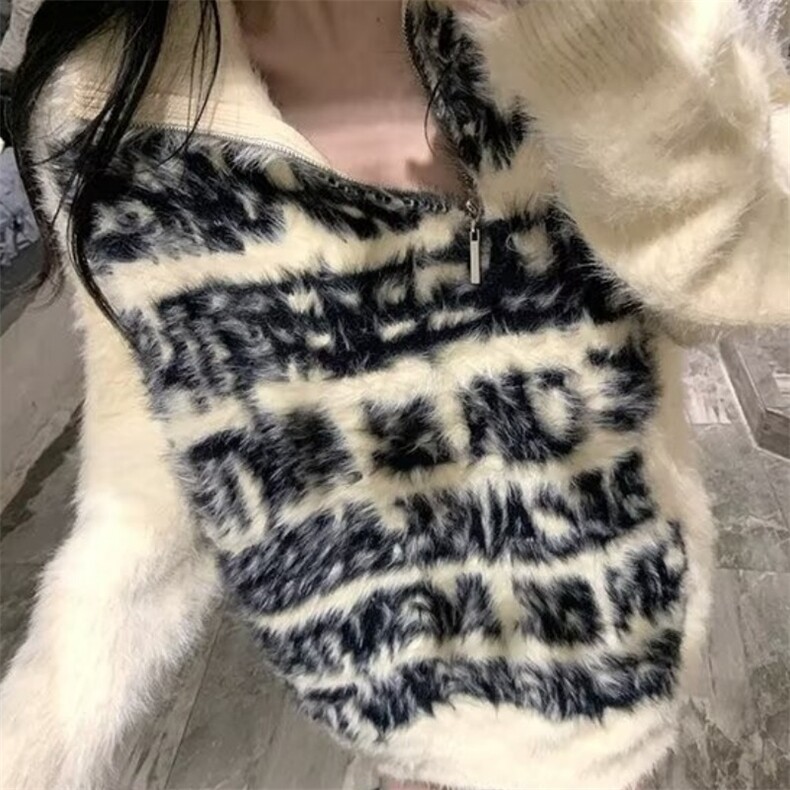 慵懒风宽松字母套头毛衣女冬季2025新款气质休闲长袖针织衫,男装针织衫/毛衣,星座506A