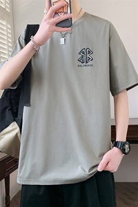 夏季男短袖t恤 高品质多工艺发泡印大码T恤衫HF8358-P34图片