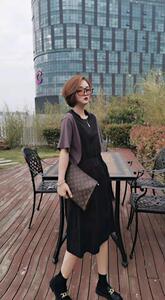 夏季新品假两件连衣裙图片