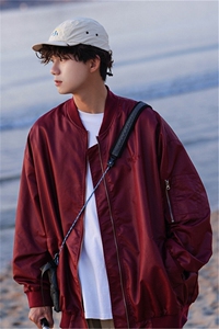 纯色刺绣夹克防水棒球服外套X1213-DY148-P75图片