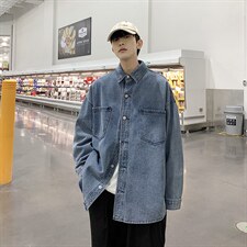 2023秋季港风痞帅牛仔夹克男女韩版宽松休闲春季外套JK832-P65，男装夹克，星座1103-3