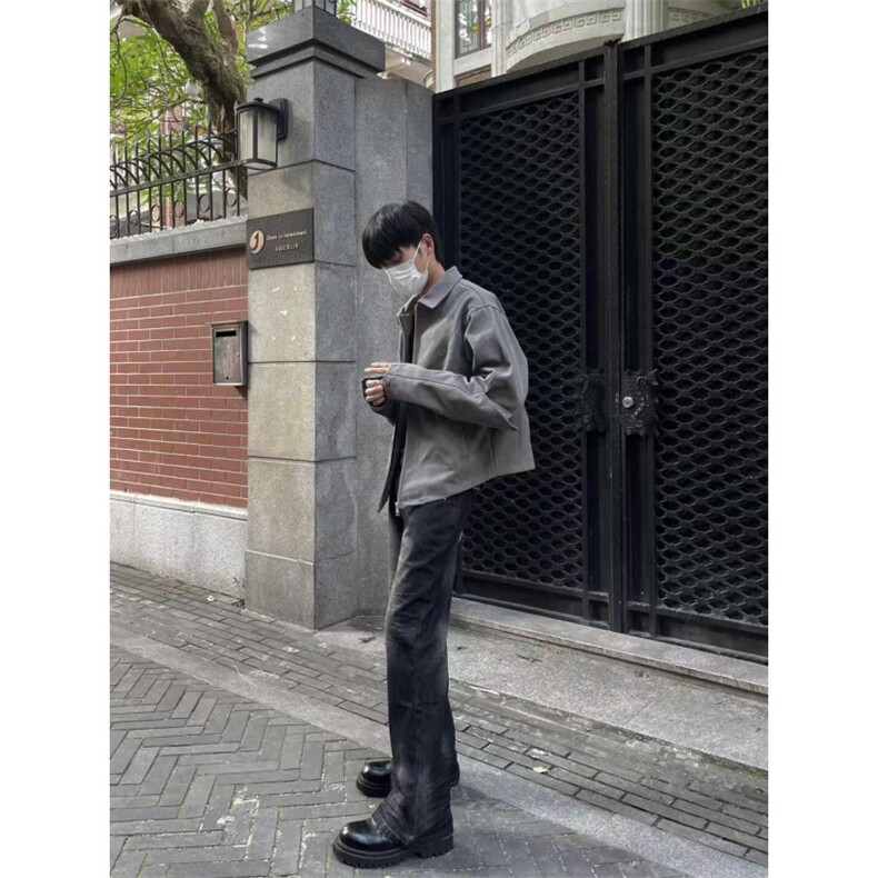 【有货】cleanfit灰色短款盔甲外套男春秋高级感夹克S260HH-P65,男装夹克,星座1007（原301D）