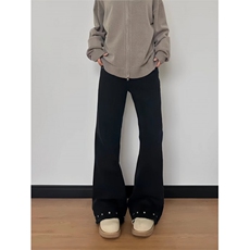 复古铆钉牛仔裤男女美式cleanfit设计感休闲长裤K7154-P42网图，男装牛仔裤，电商B245