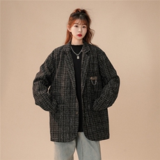 小香风中性风西装女西服男大码M-5XL情侣西服女外套女XF8746P95控，男装西服，星座227-7