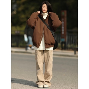加绒加厚冬男女立领棉衣灯芯绒保暖棉袄面包服外套MY9050 P75图片