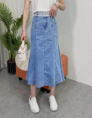 现货：高端大摆鱼尾裙：特色蕾丝腰。，女装，金川古韵