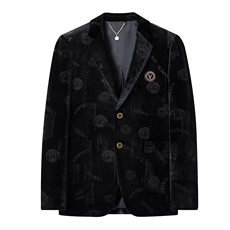 西服男秋季潮款休闲商务金丝绒西服上衣中年男士外套ASD7186-P290，男装西服，电商B212（原钱塘6029）