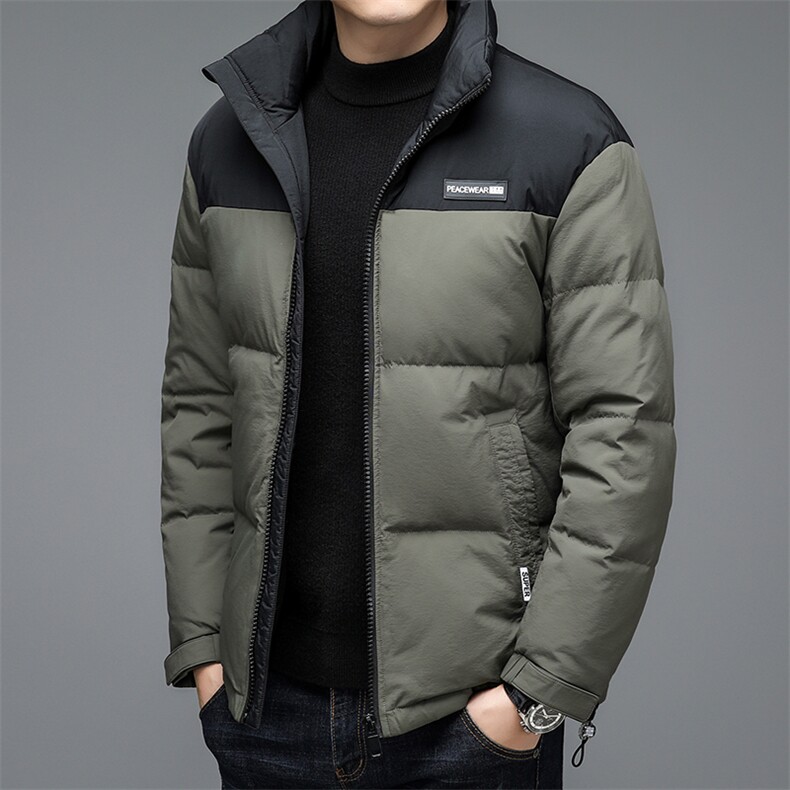 羽绒服男2023冬季新款商务休闲白鸭绒外套中年厚款保暖上衣男装,男装羽绒服,电商B212（原钱塘6029）