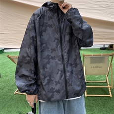 防晒衣男港风潮流连帽迷彩色帅2023夏季新款ins宽松外套W4793-P35，男装防晒衣，星座412-2