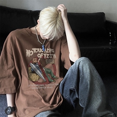经典纯棉柔软舒适上衣韩系文艺复古感简约T恤HY346TP25控38，男装T恤，电商A102B