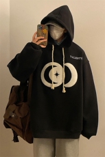 摇粒绒卫衣美式复古宽松休闲衣服潮牌连帽外套-JK23106-P70-控98，男装卫衣，星座605(原A050)