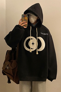 摇粒绒卫衣美式复古宽松休闲衣服潮牌连帽外套-JK23106-P70-控98图片
