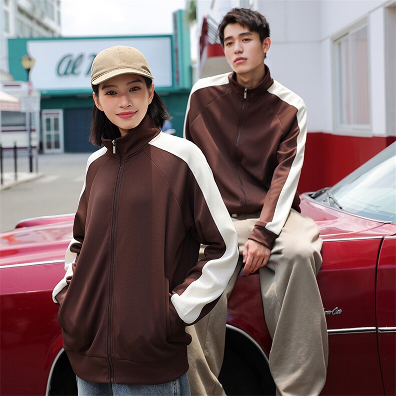 2025秋冬季棒球服拼色卫衣男女学生定制团服班服W011P45,女装职业装,星座1602B（原101B-1）