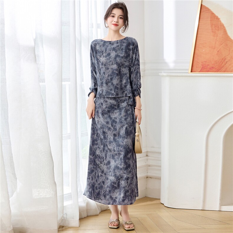 2026新款真丝连衣裙女气质真丝裙子宽松显瘦时尚洋气减龄长裙子，女装连衣裙，阿舍尔精品