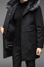 新款兔毛领内胆银狐毛领羽绒服商务休闲冬季保暖男装DS81001-P860,男装中老年男装,电商B212（原钱塘6029）