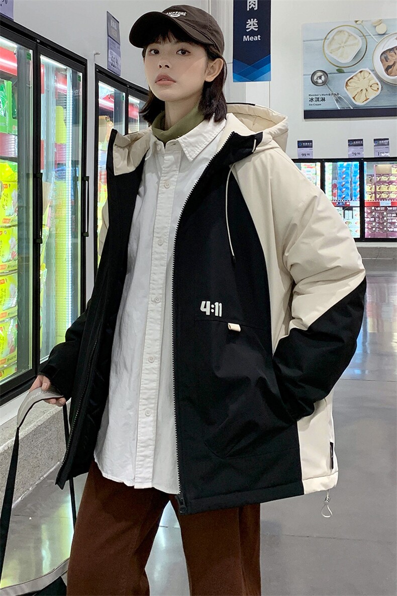 冬上新加棉加厚棉服潮中性风连帽棉衣外套男女8325-P110控价158,男装棉衣,电商A441-1