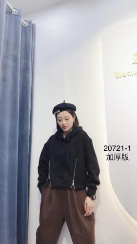 【现货】加厚双拉链连帽卫衣,女装卫衣/绒衫,億亿铭品