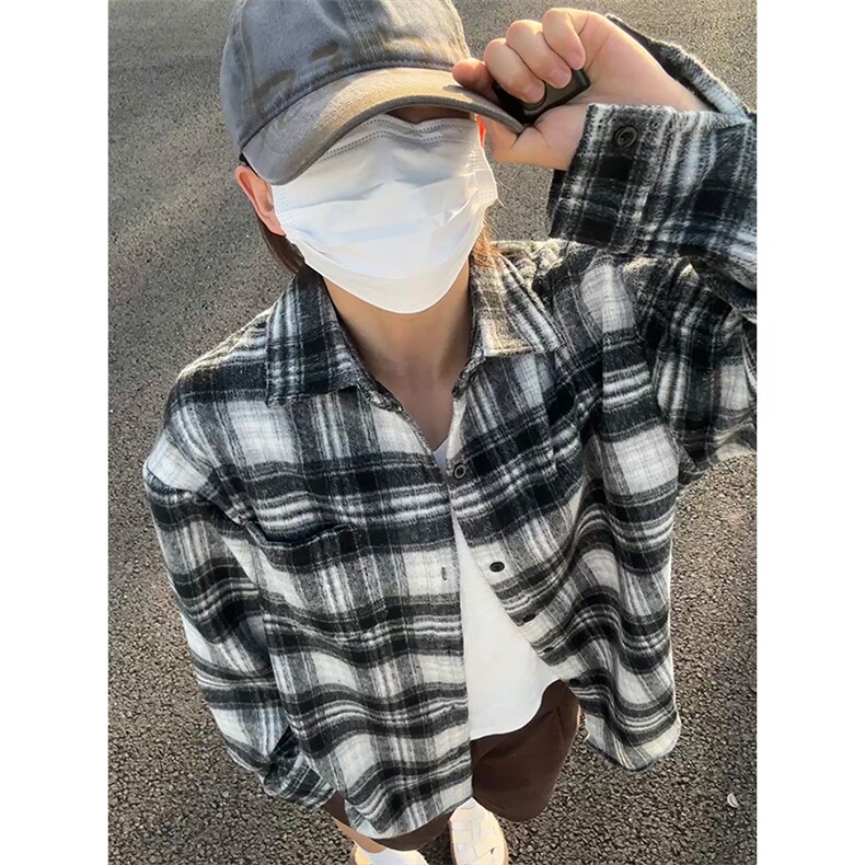 380G磨毛秋冬新款格纹翻领衬衫加厚磨毛格子外套CS315-P45,男装衬衫,星座301C-5