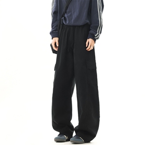 现货春款美式休闲工装裤男女宽松直筒拖地冲锋裤GK66-P60-限价78图片