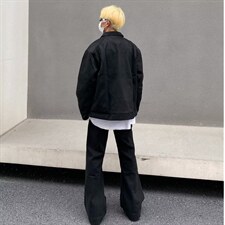 水洗弯刀直筒微喇牛仔裤美式休闲痞帅裤子阔腿裤K70556-2-P35网图，男装牛仔裤，电商B245