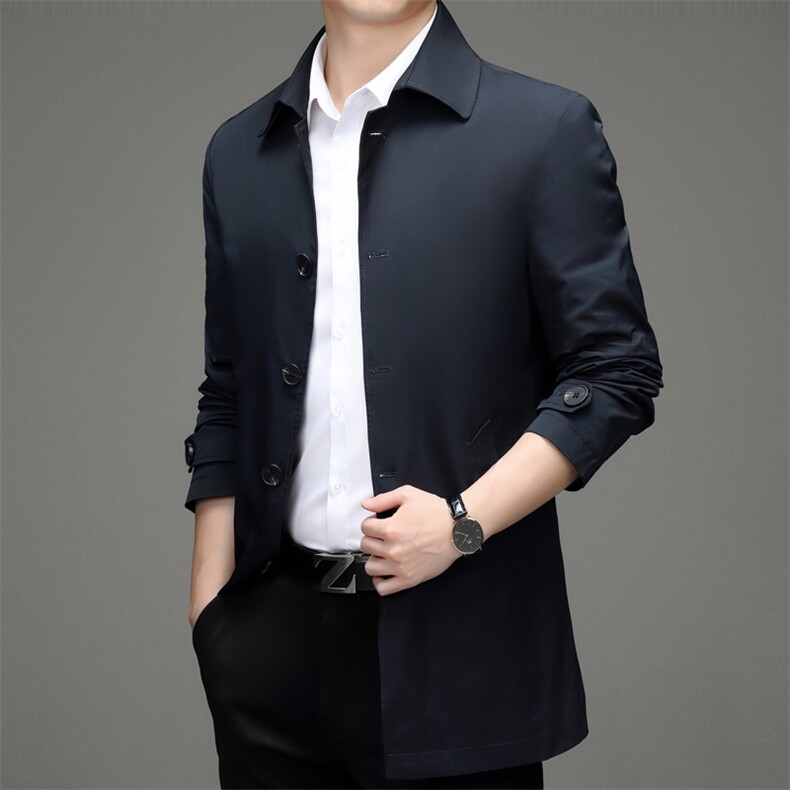 BWL1008钱塘2020-2中年男士秋季新款百简约商务休闲风衣P147,男装风衣,钱塘207-2