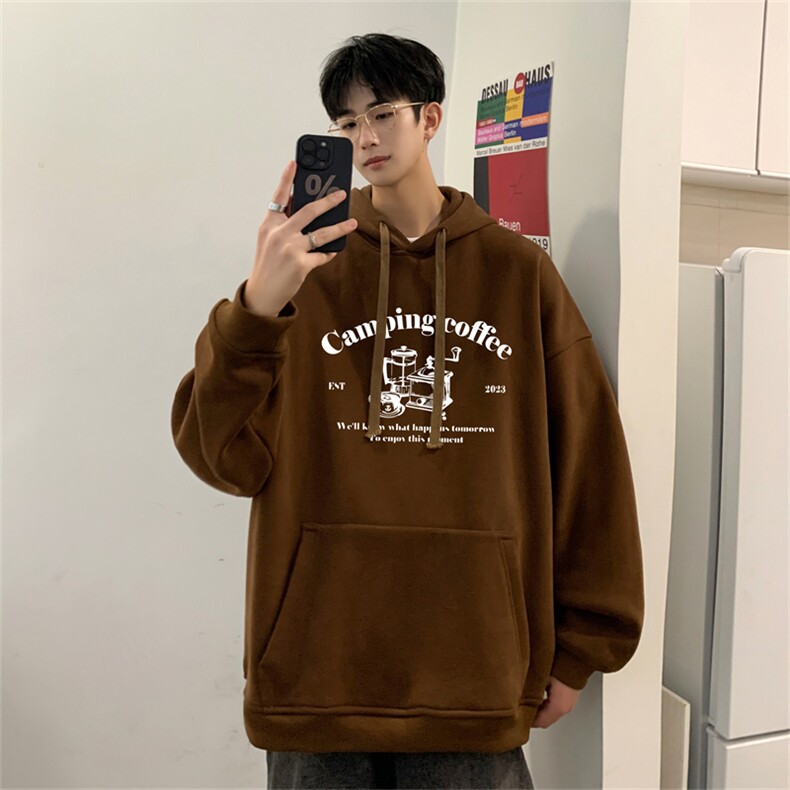 抖音品质秋季320G华棉男士连帽大码印花卫衣WYH2476-P45控68,男装卫衣,电商B370
