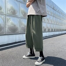 现货8色2025春夏款纯色牛仔裤中性直筒牛仔九分裤 A125-8802-P35图片