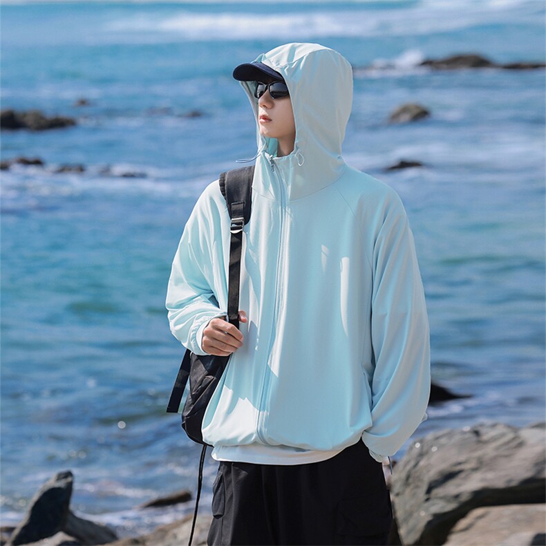 【UPF50+防晒服】X5459-TP35控价68男款连帽冰丝防晒衣,男装夹克,电商A102-1
