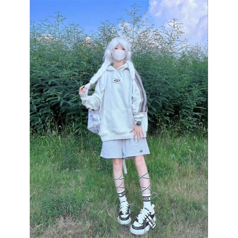 【有货】美式潮牌拼接卫衣男女款插肩袖情侣连帽外套W164HH-特55,男装卫衣,星座1007（原301D）