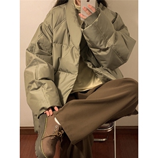 1中性风黄灯羽绒防风手套设计V领和服式羽绒服男YR77712P218控298，女装羽绒服，星座227-7