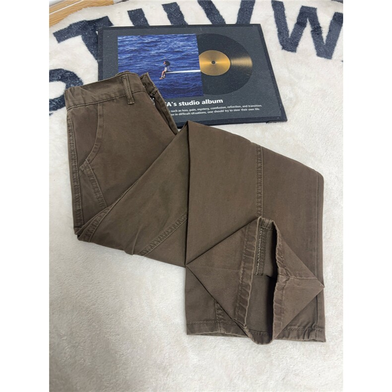 B221美式ins高街斜切宽松直筒洗褪工装牛仔裤LK25610-特P48控88,男装牛仔裤,电商B221