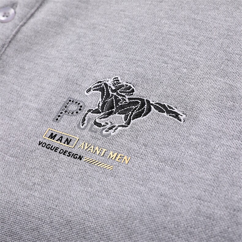 长袖t恤男士春秋季2023新款翻领刺绣polo衫男装薄款体恤上衣服,男装T恤,电商B212（原钱塘6029）