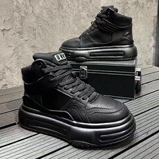 秋冬新款时尚百搭厚底增高板鞋潮男高帮鞋男，男鞋靴子，星座1407-6