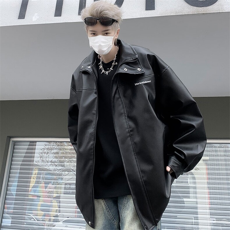 F139-P65美式潮牌宽松机车服皮夹克2024新款飞行员皮衣外套男,男装夹克,星座512-6