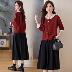 欣贝拉春装新款轻熟风甜美2026年春季女两件套针织裙子【现货】，女装套装/套裙，欣贝拉