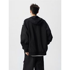 可二开发光贴片连帽工装冲锋衣大码M-5XL夹克男JK78076P85控128，男装夹克，星座226-1