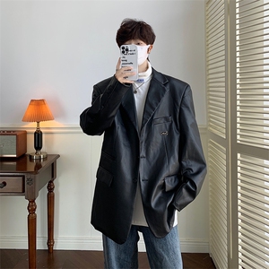 8XL-M特大码皮衣男中性风休闲西装皮衣外套加大码PY852P110控138图片