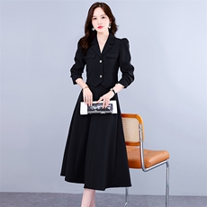 小西装套裙女秋2025春秋季新款气质修身显瘦百搭潮流连衣裙两件套，女装套装/套裙，卡杰菲