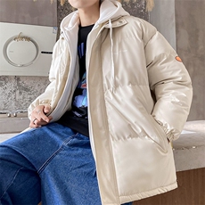 情侣装加厚棉衣男冬季连帽休闲棉服潮流棉袄宽松A266-WT08-P65，男装棉衣，电商A266