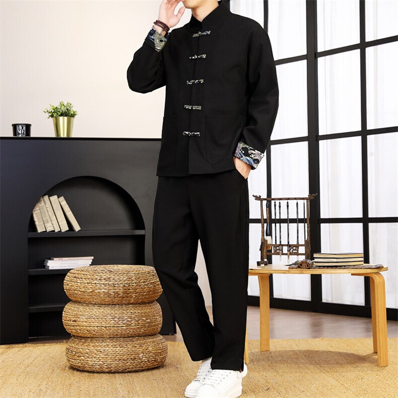 风套装盘扣男套装，男装休闲套装，星座1206-1（原A206-1）