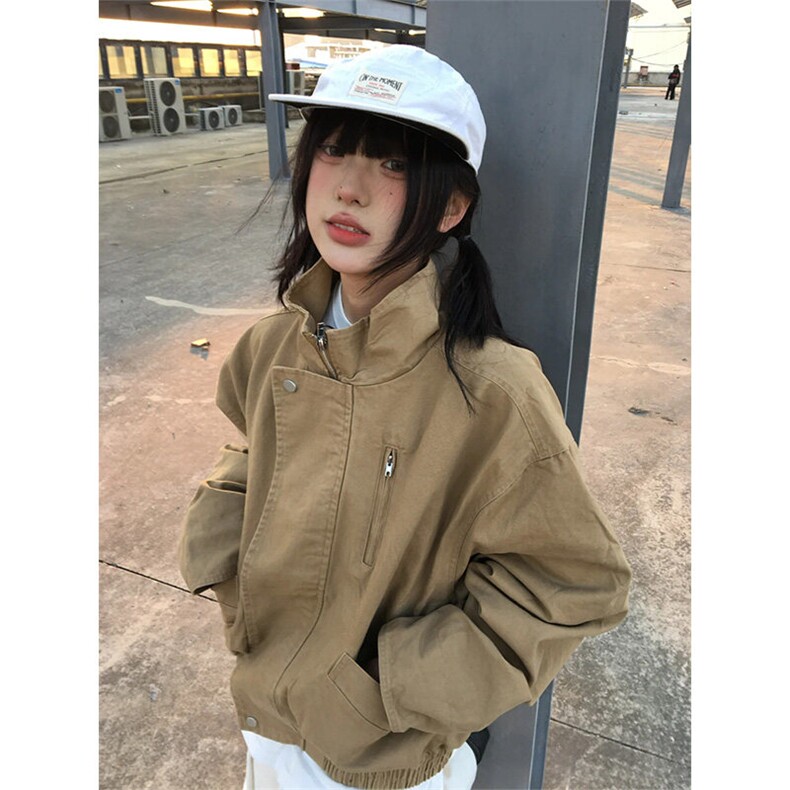 美式复古立领飞行员夹克男女短款巴恩风工装外套JK9803-P95,男装夹克,星座1004-3