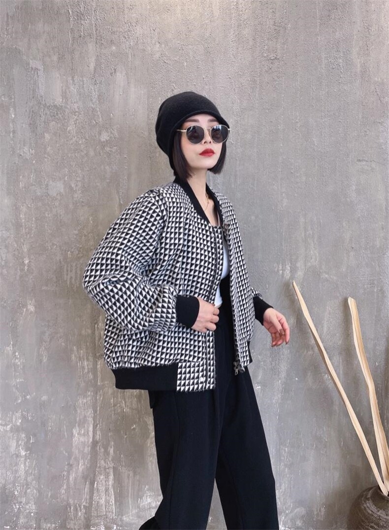 【现货】睡午觉，千鸟格水貂毛外套！，其它，S.S