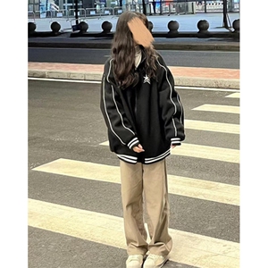 飞行员夹克棒球服男潮牌宽松小众百搭休闲工装外套 W666图片