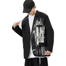 2021春秋季新款男士休闲宽松印花大码西装西服外套XF01/P65，男装西服，星座608A