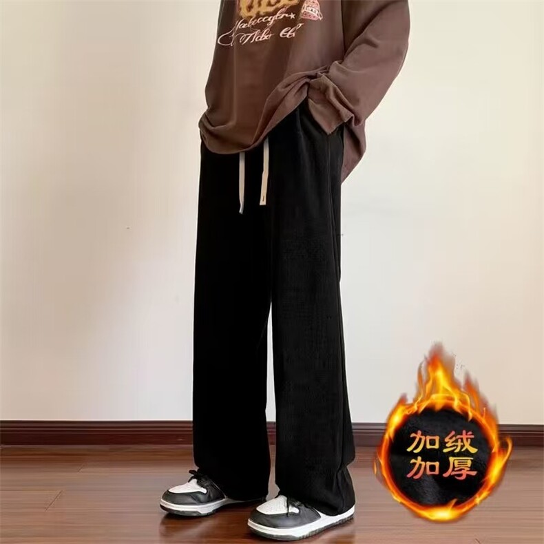 1506/QA630/P31灯芯绒裤子男春秋重磅加绒垂感宽松直筒潮牌,男装卫衣,星座1506