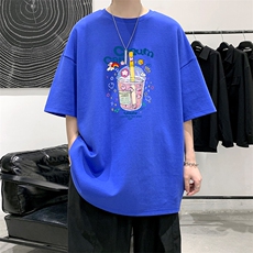 230g重磅纯棉短袖t恤男大码半袖半截袖DX17332-P20，男装T恤，电商A040