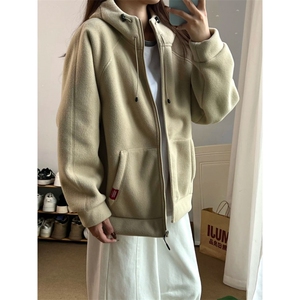 摇粒绒连帽拉链卫衣外套1302-GS02-P55 成分100聚酯纤维图片
